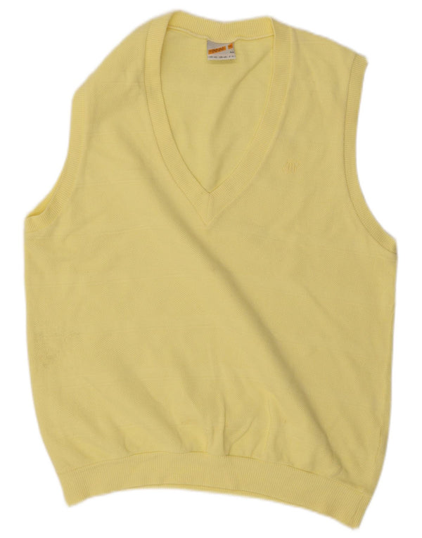 Maser M Herrevest Tank Top UK 40 Medium Gul Bomuld