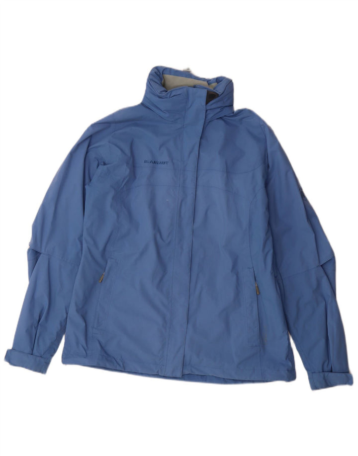 Mammut Regnjakke med hætte til kvinder UK 16 Large Blue