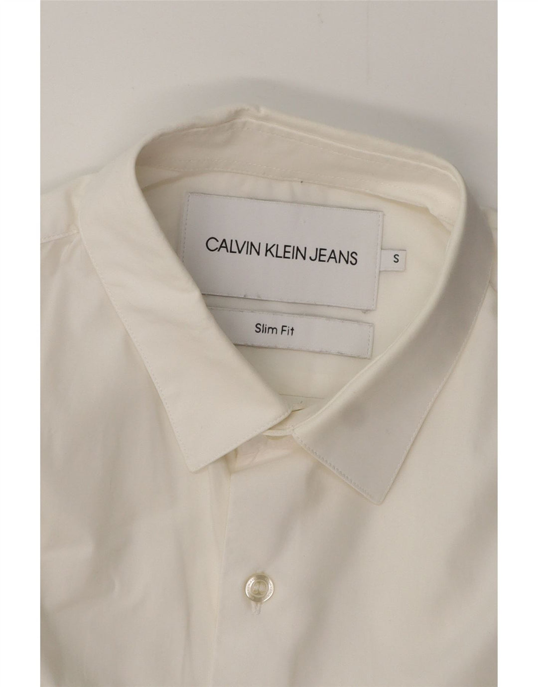 CALVIN KLEIN JEANS Slim Fit skjorte til mænd Lille hvid