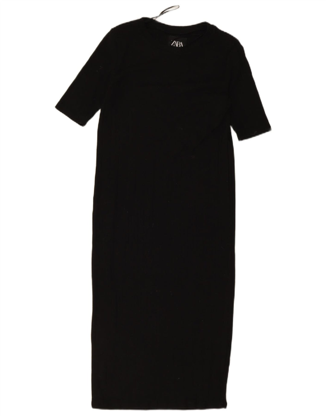 Zara Dame Maxi Dress UK 8 Small Black Polyester
