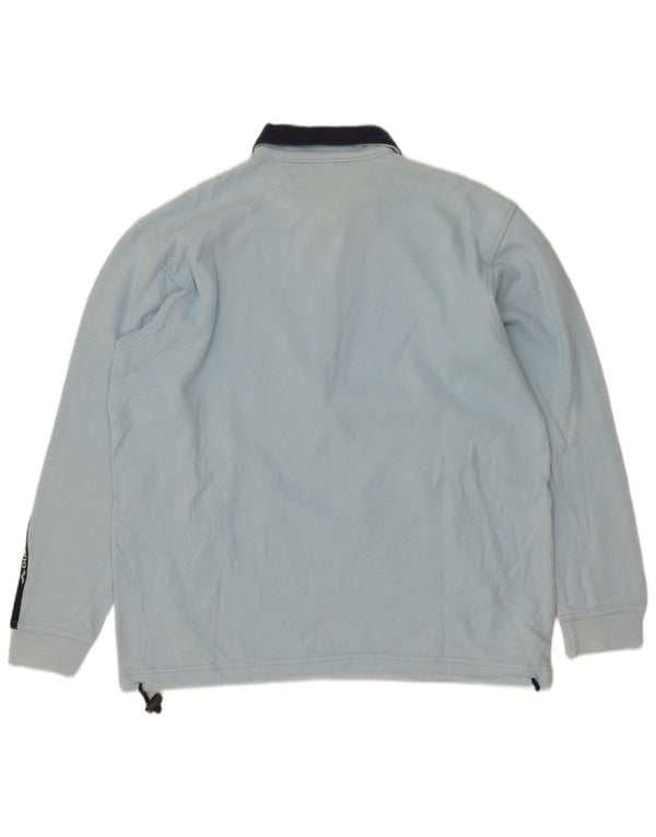 Arena Herre Grafisk Polo Neck Sweatshirt Jumper Large Blue Colourblock