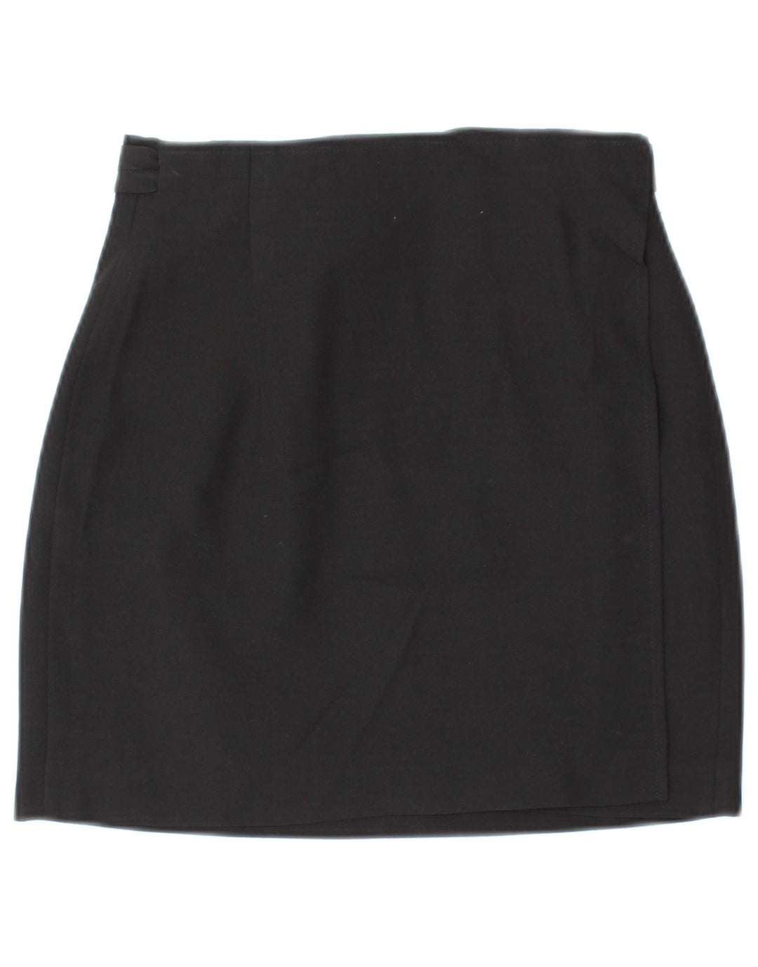 VINTAGE Mini Wrap Nederdel til kvinder IT 42 Medium W26 Sort Uld