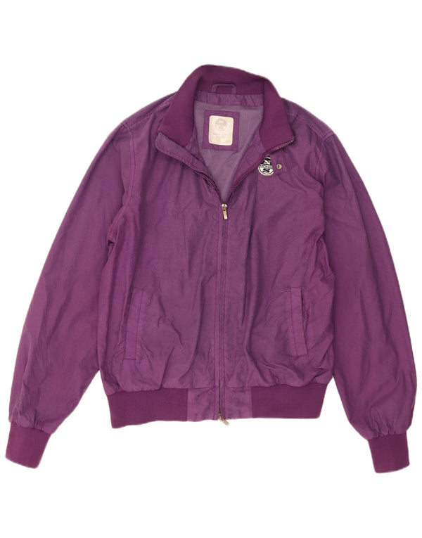 North Sails Womens Bomber Jacket UK 16 Large Purple Nylon
