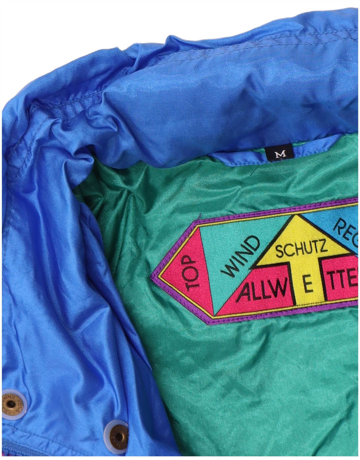 Vintage Herre Windbreaker Jacket UK 38 Medium Multicolored Colourblock
