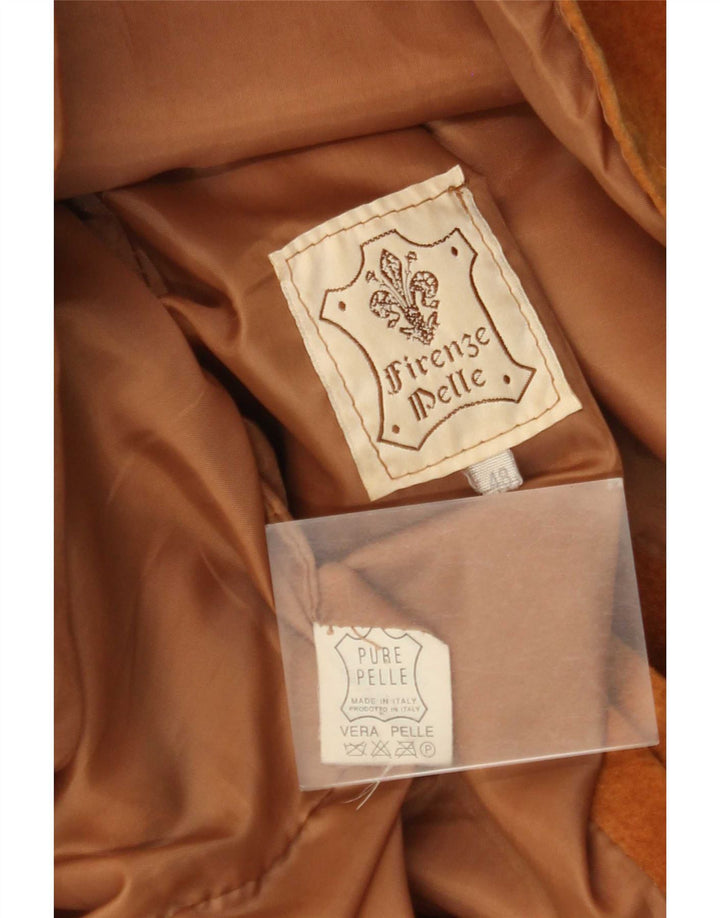 Vintage dame ruskindsjakke IT 48 XL beige læder