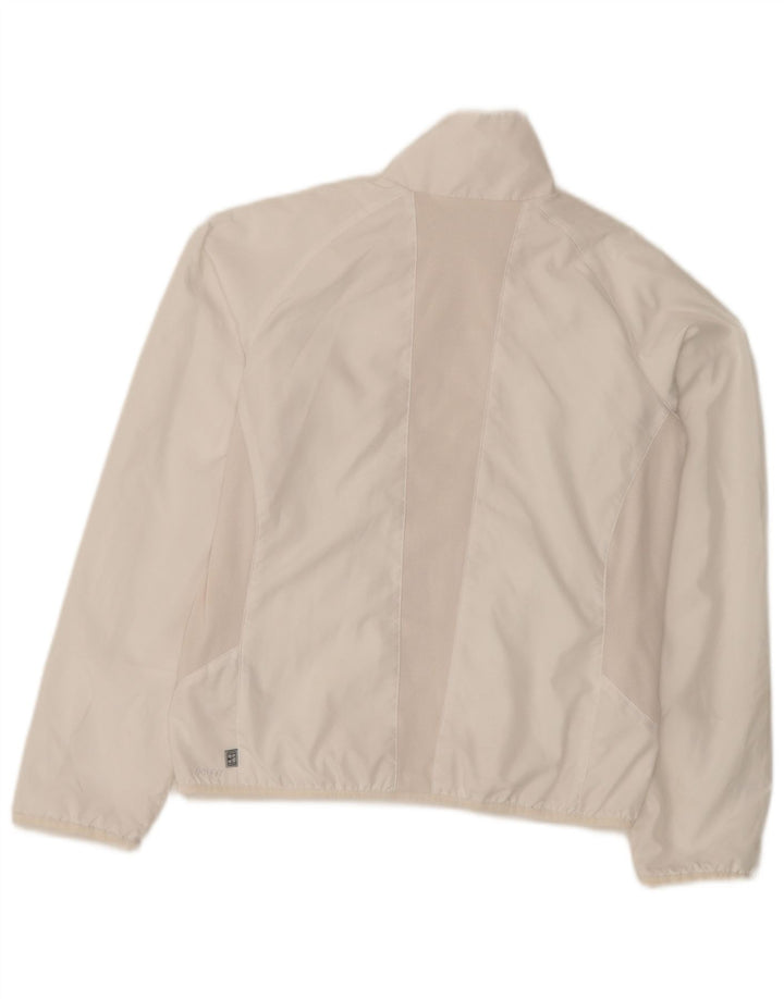 NIKE træningsdragt topjakke til kvinder UK 14 Medium White Polyester