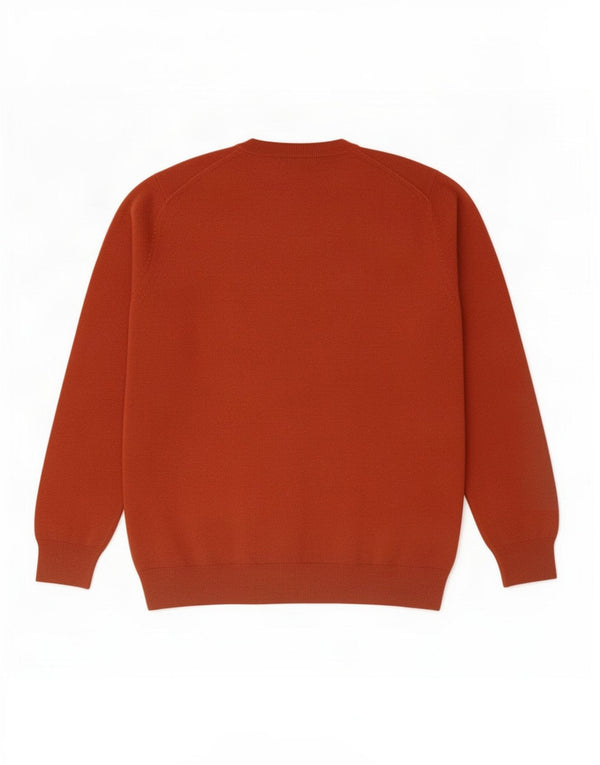 Marks & Spencer Herre V-hals sweater 3XL brun bomuld
