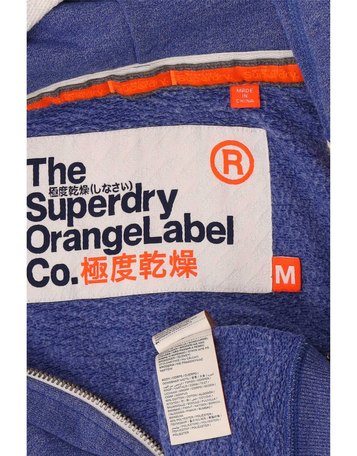 Superdry Hættetrøje med lynlås til mænd mellemblå bomuld