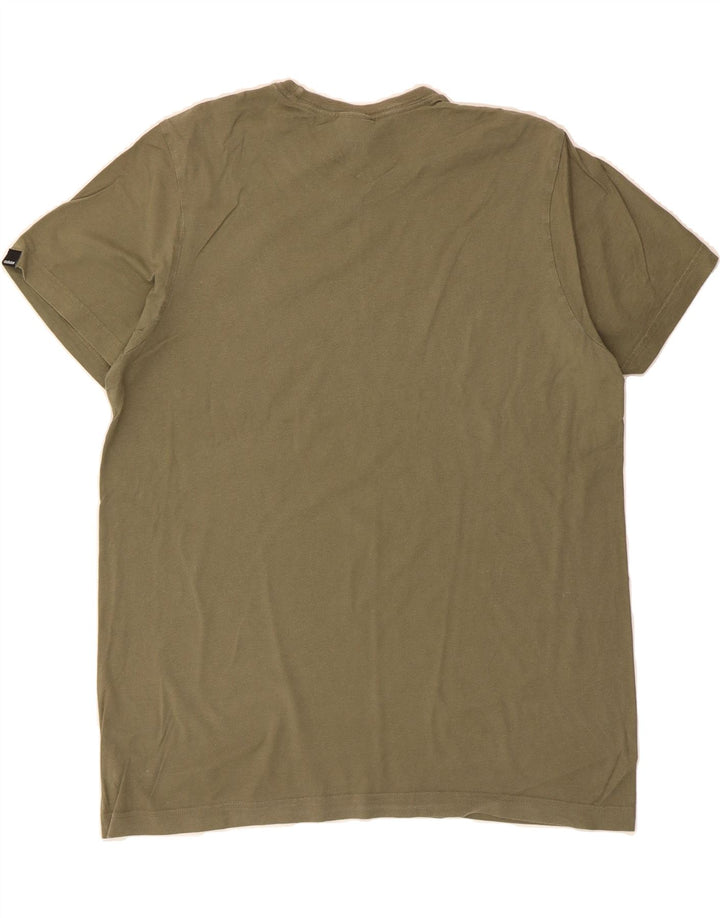 ADIDAS Mens Graphic T-Shirt Top Large Khaki Cotton Vintage Adidas and Second-Hand Adidas from Messina Hembry 
