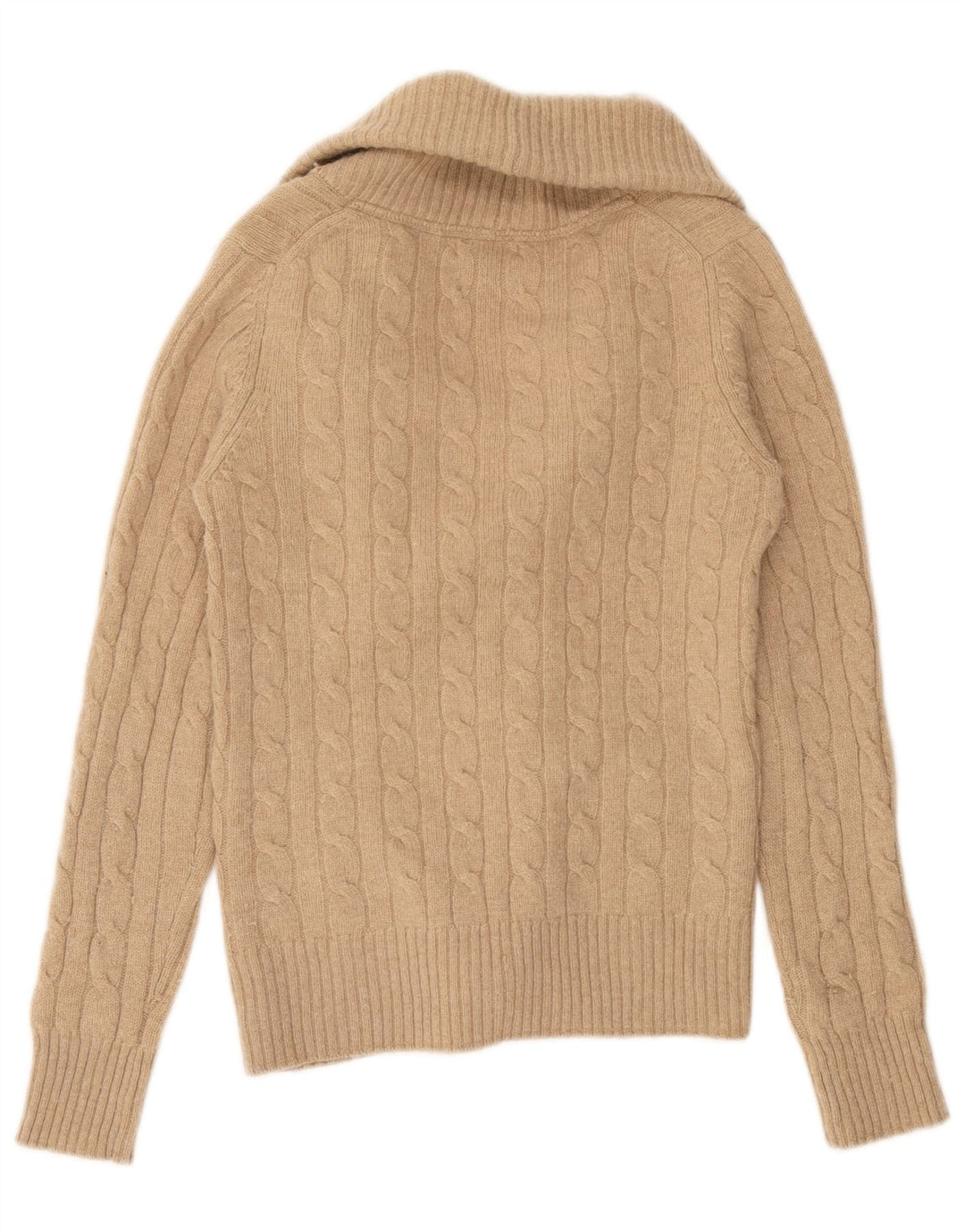 Massimo Dutti Dame Cardigan Sweater UK 12 Medium Brun Uld