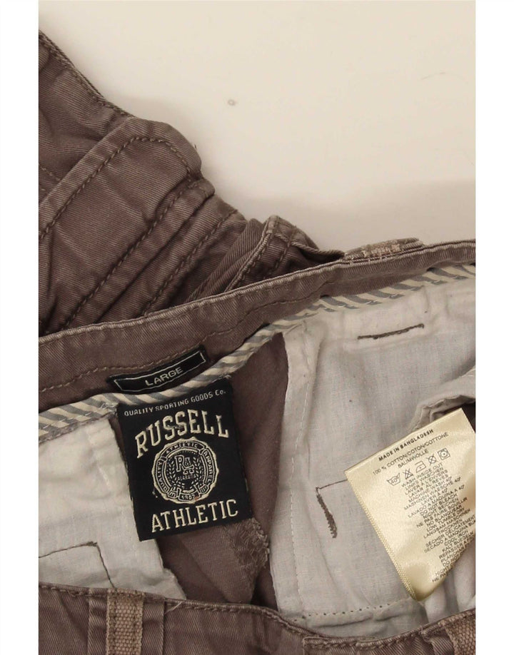 Russell Athletic Herre Cargo Shorts Large W34 Grå Bomuld