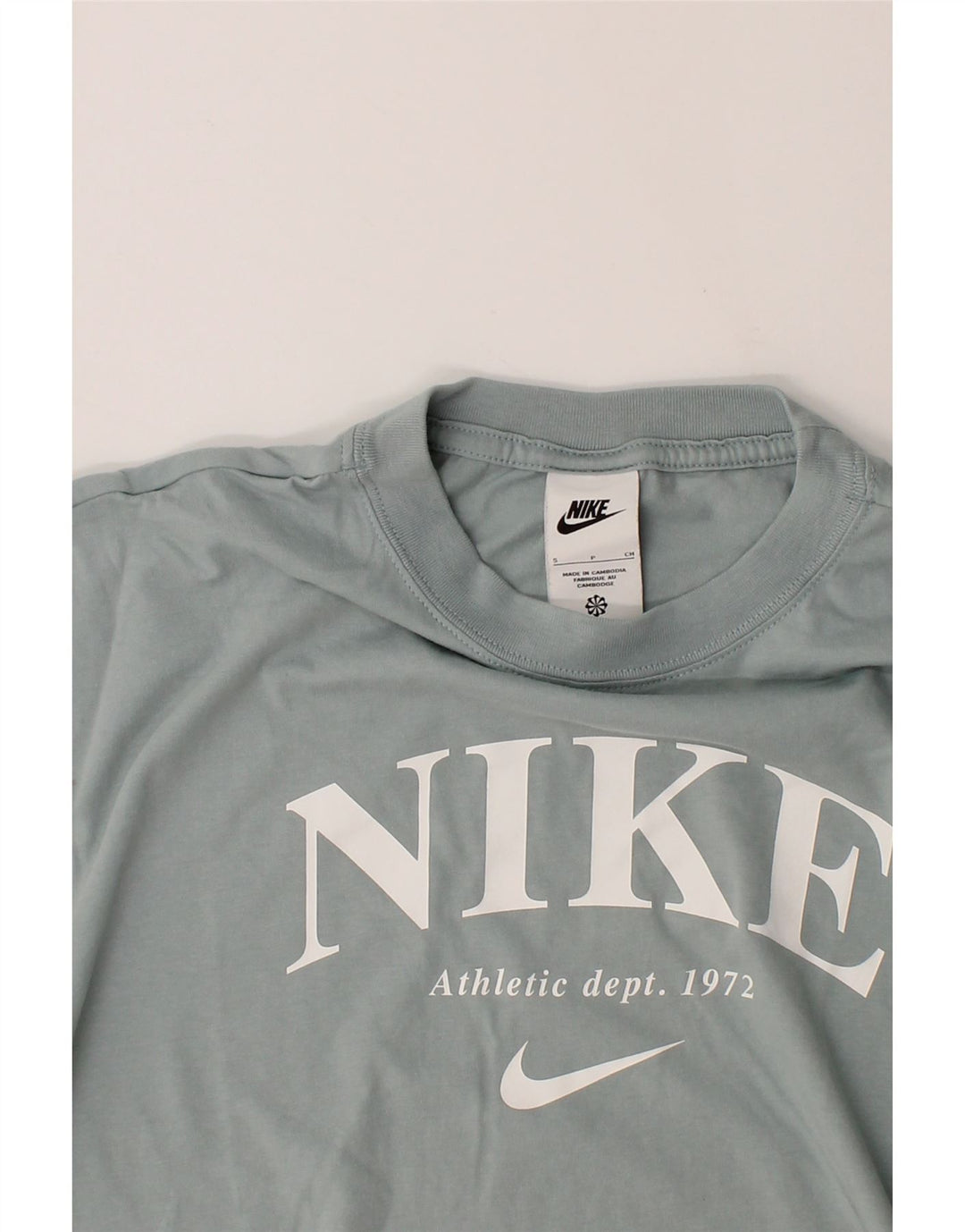 NIKE Mens Graphic T-Shirt Top Small Blue Cotton Vintage Nike and Second-Hand Nike from Messina Hembry 
