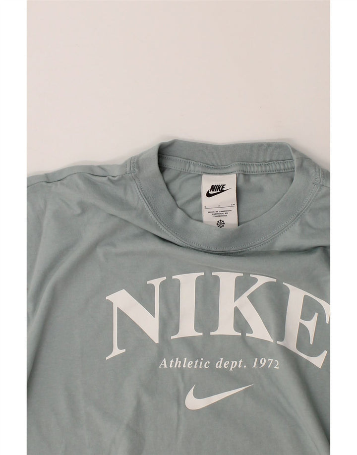 NIKE Mens Graphic T-Shirt Top Small Blue Cotton Vintage Nike and Second-Hand Nike from Messina Hembry 