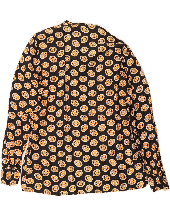 GORENA Mens Shirt Small Black Geometric Vintage Gorena and Second-Hand Gorena from Messina Hembry 