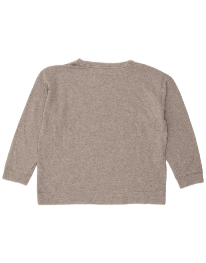 Tommy Hilfiger Dame Grafisk Oversized Sweatshirt Jumper UK 16 Stor Grå