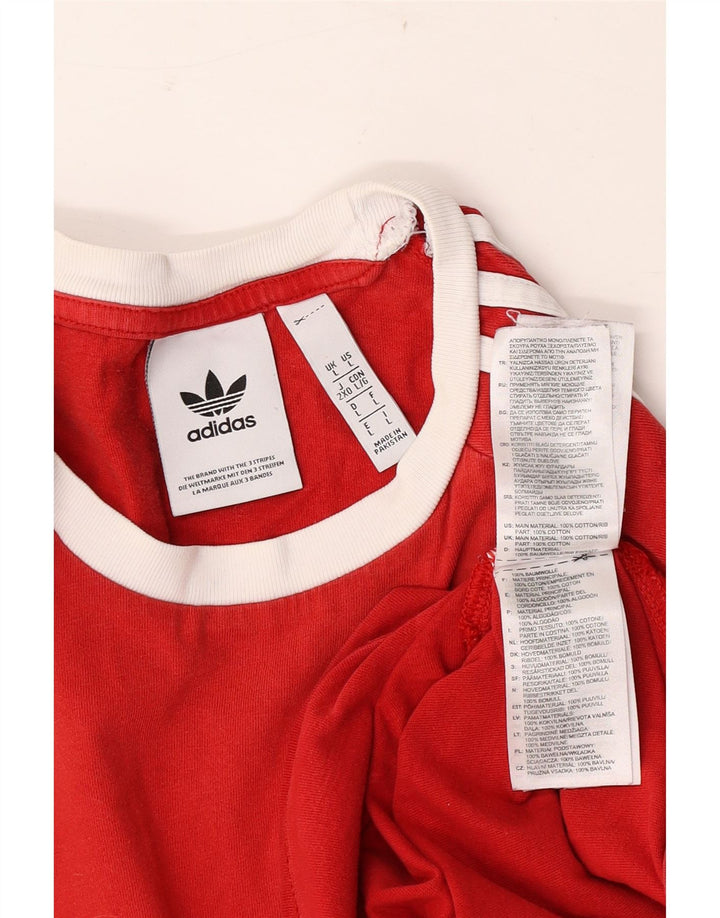 Adidas Herre T-Shirt Top Stor Rød Bomuld