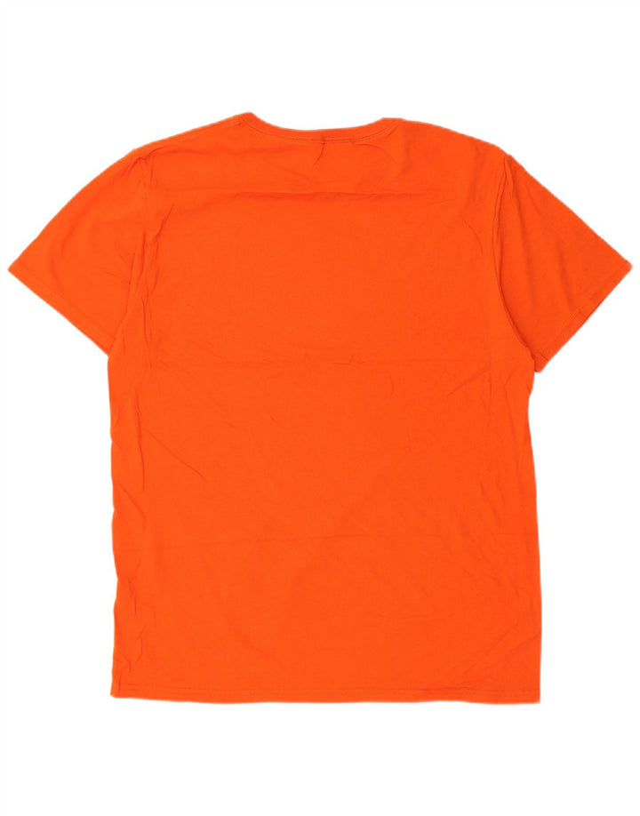 Russell Athletic Herre T-Shirt Top Medium Orange Bomuld