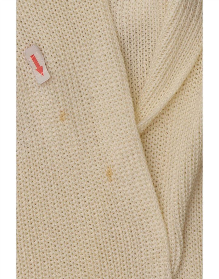 Massimo Dutti Dame Longline Open Cardigan Sweater UK 10 Small Off White
