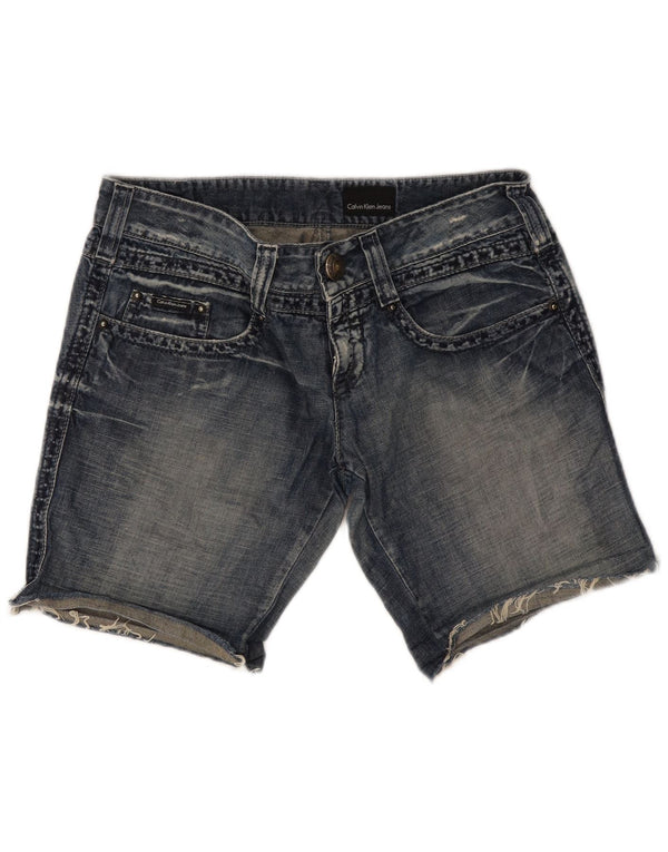 Calvin Klein denimshorts til kvinder W30 Mellemblå bomuld