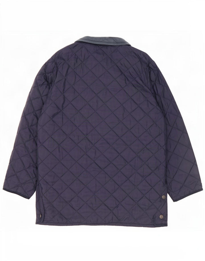 Barbour Herre LIDDESDALE Quiltet jakke UK 40 Large Navy Blue Nylon