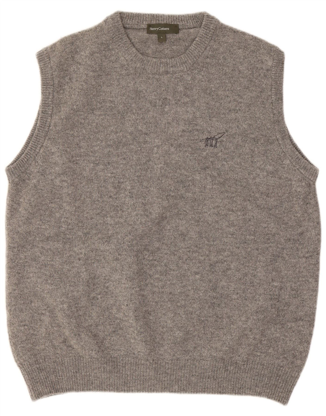 Henry Cottons Herrevest Tank Top Stor Grå Virgin Wool