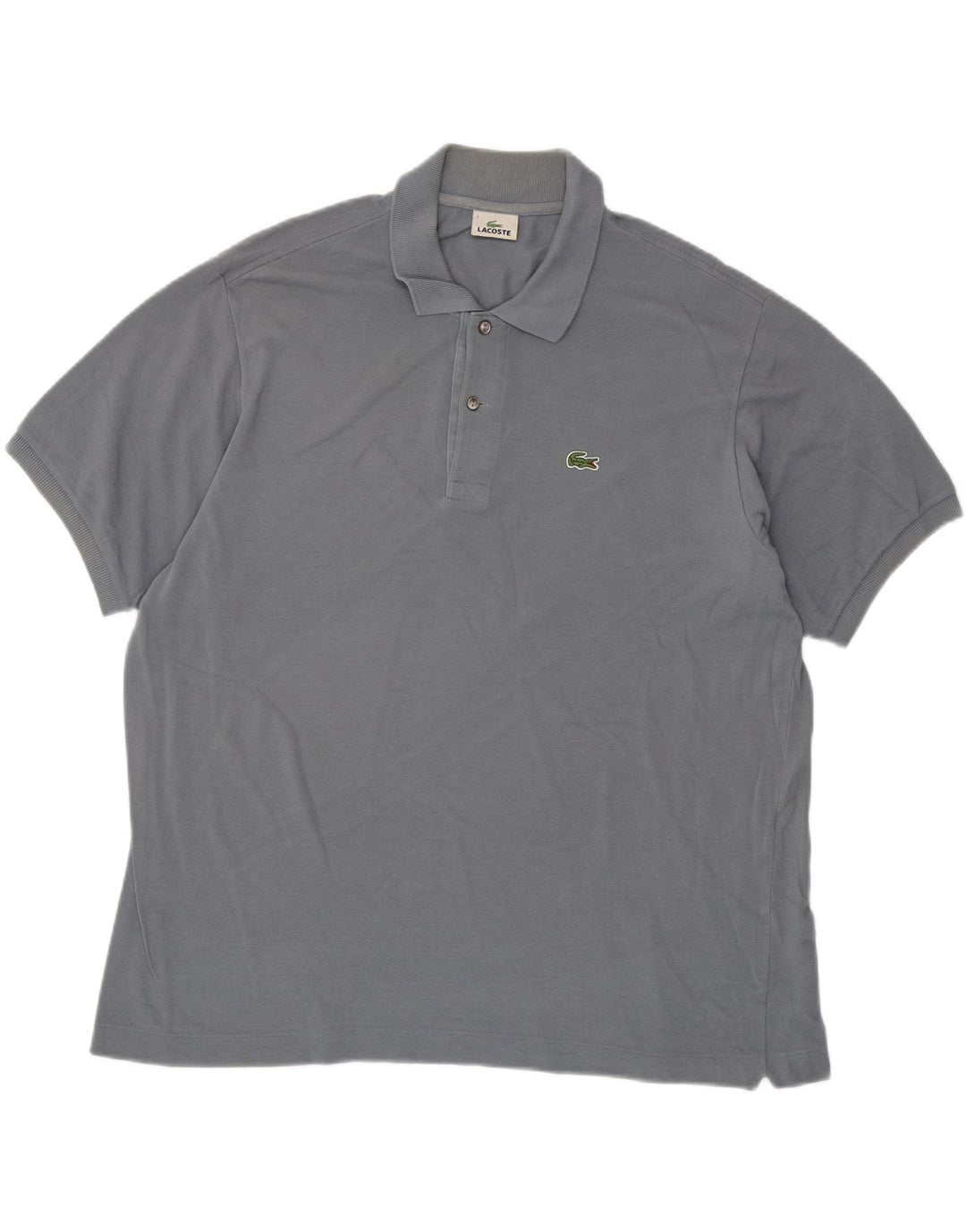 LACOSTE Mens Polo Shirt Size 7 2XL Grey Cotton