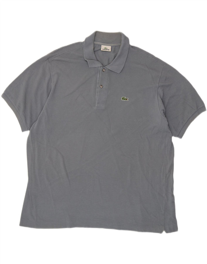 LACOSTE Mens Polo Shirt Size 7 2XL Grey Cotton