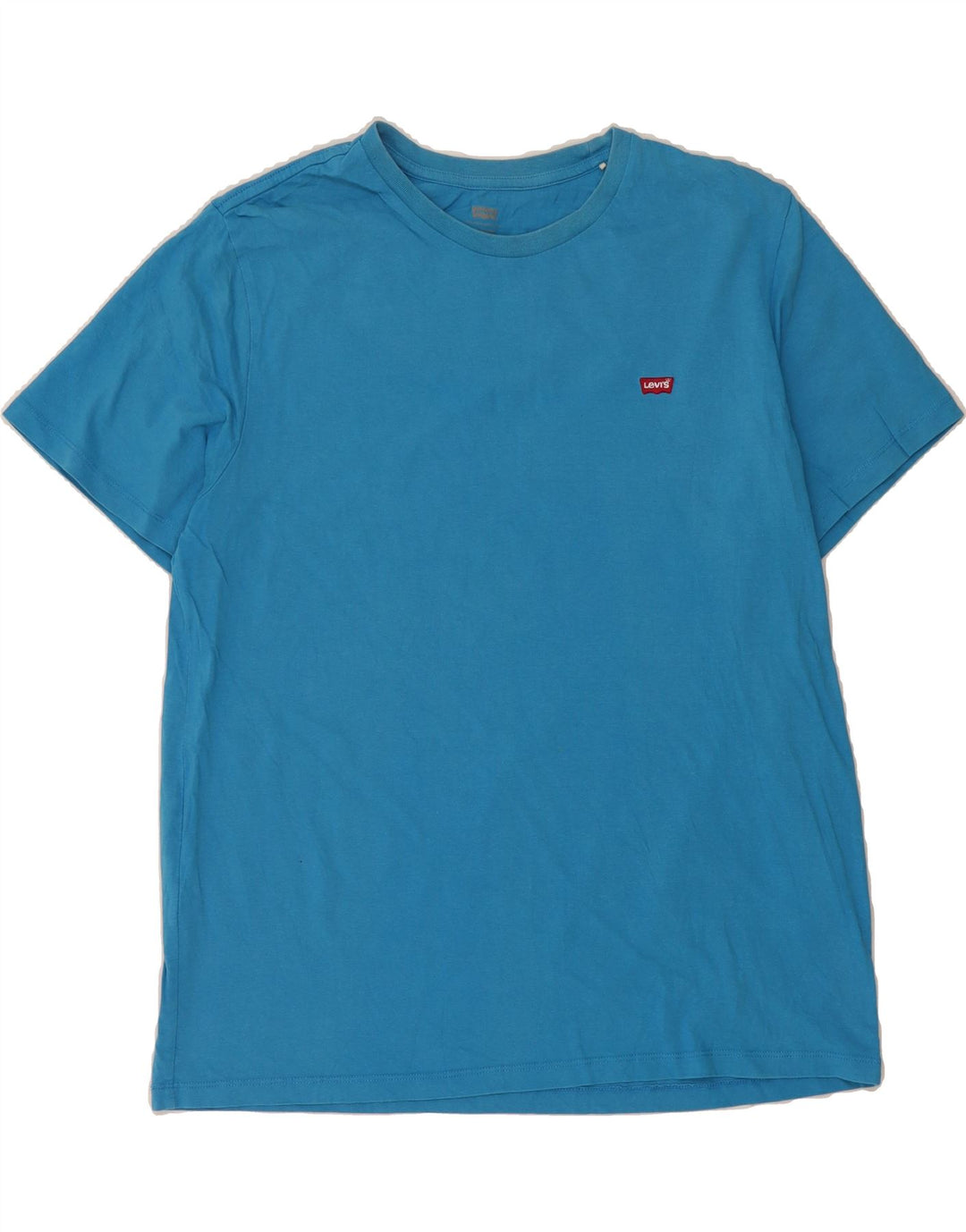 LEVI'S Mens Standard Fit Graphic T-Shirt Top Large Blue Cotton Vintage Levi's and Second-Hand Levi's from Messina Hembry 