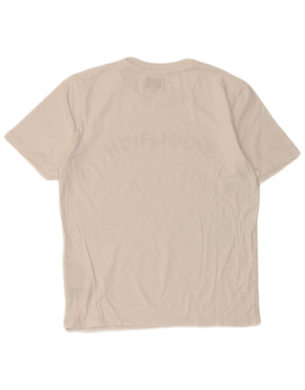 Woolrich Boys Grafisk T-Shirt Top 11-12 År Hvid Bomuld
