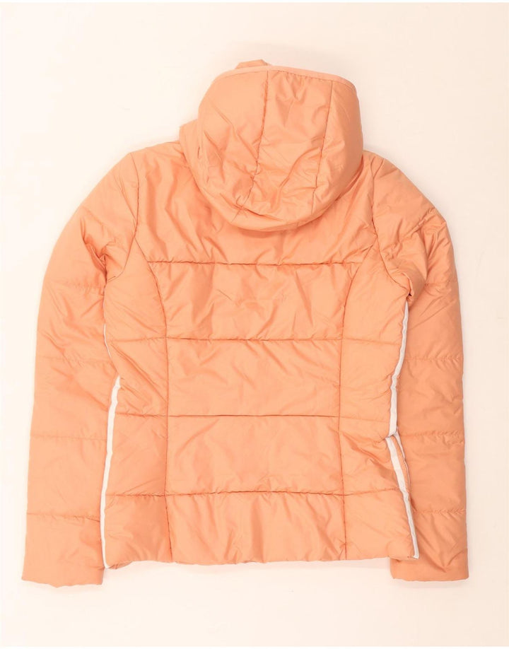 Adidas Dame Primegreen Polstret hættejakke UK 10 Small Orange Polyester