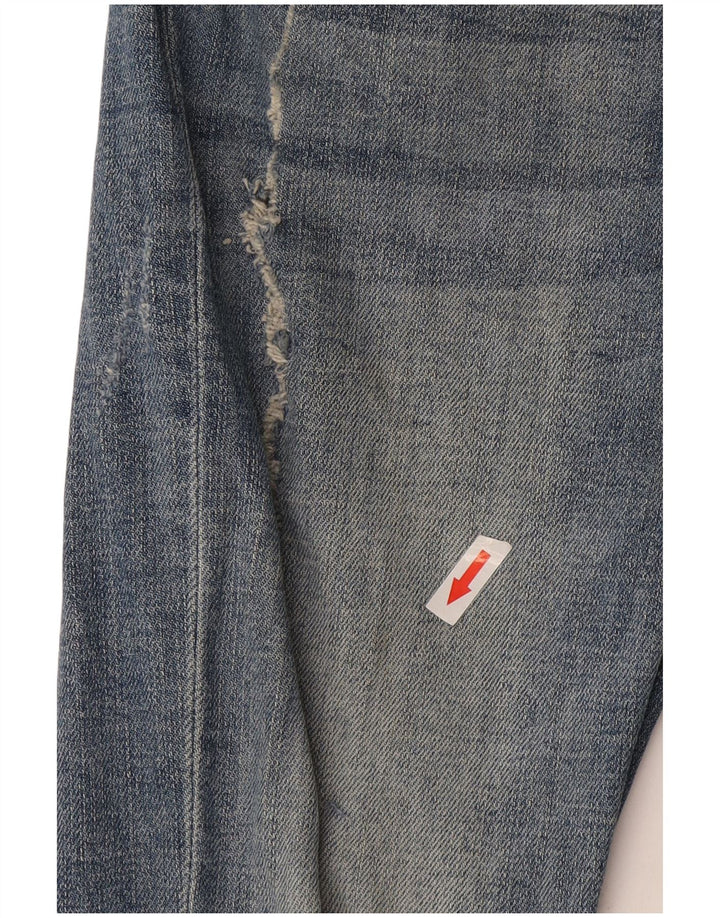 Zara Herre Distressed Slim Jeans EU 38 Small W30 L29 Blue Cotton