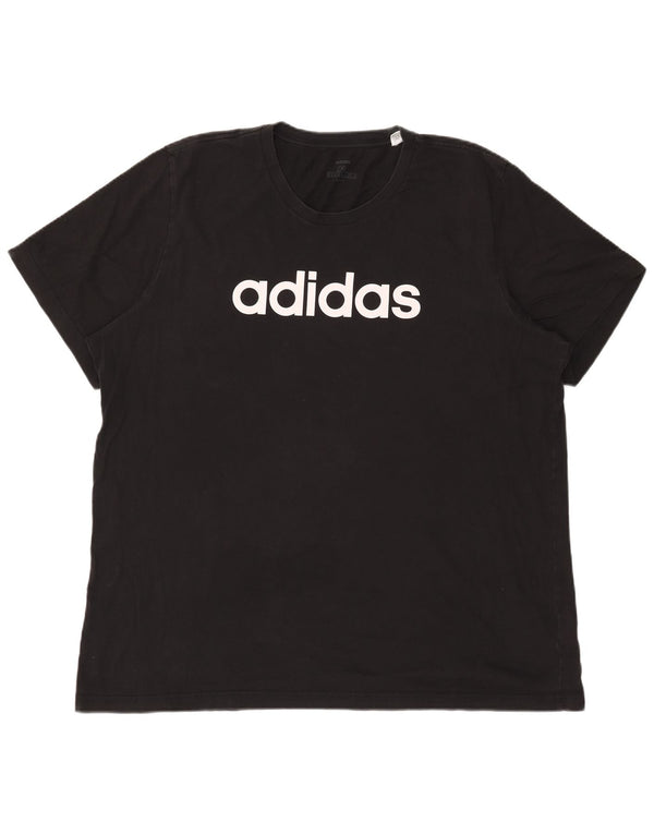Adidas Grafisk T-shirt top til mænd 2XL sort bomuld