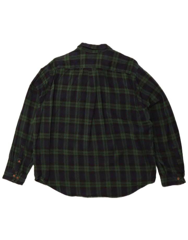 Eddie Bauer herre flannelskjorte 2XL grøn ternet bomuld