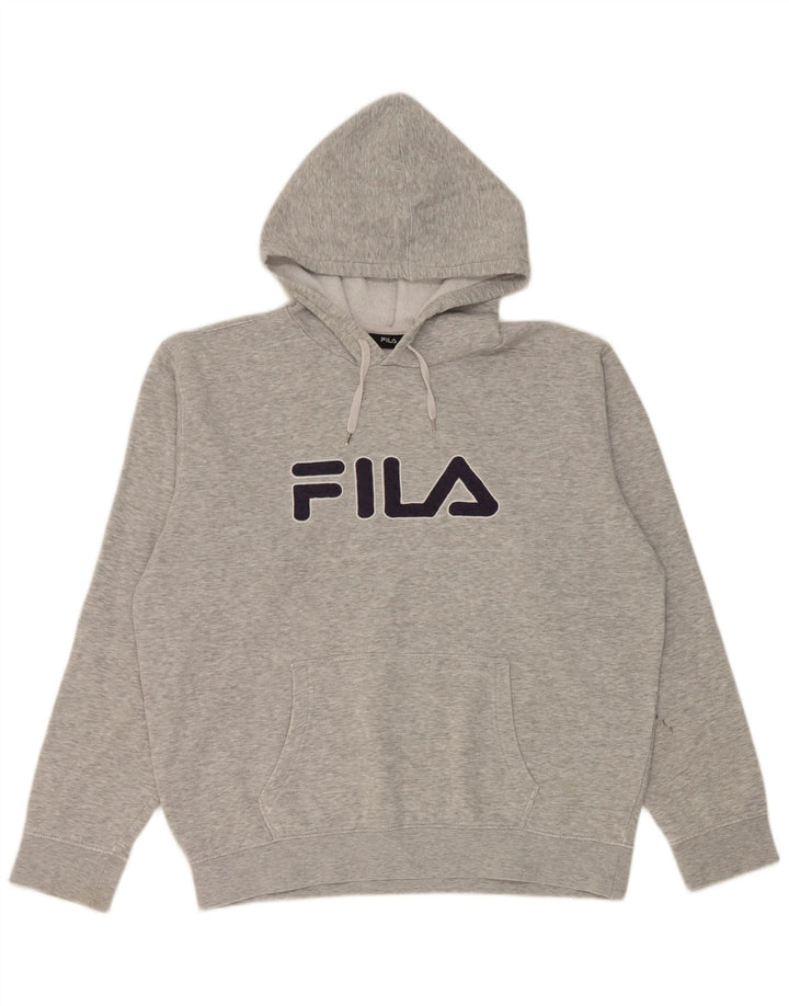 Fila Grafisk hættetrøje til mænd, stor grå flækket