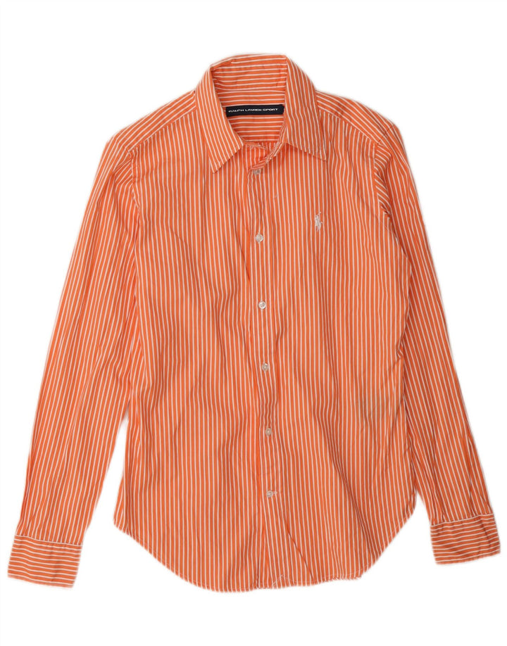 Ralph Lauren Dameskjorte US 4 Lille orange stribet bomuld