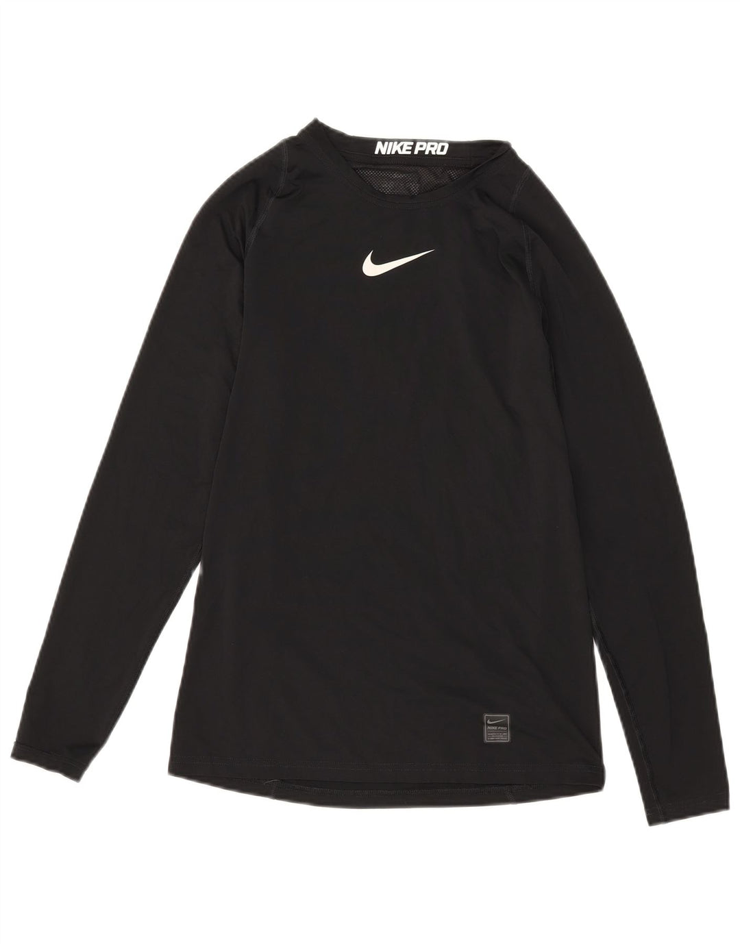 Nike Herre Dri Fit grafisk top langærmet lille sort polyester