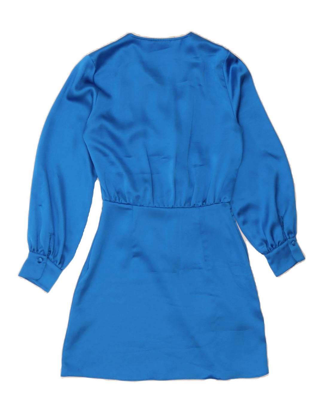 ZARA Womens Long Sleeve A-Line Dress UK 6 XS Blue Polyester Vintage Zara and Second-Hand Zara from Messina Hembry 