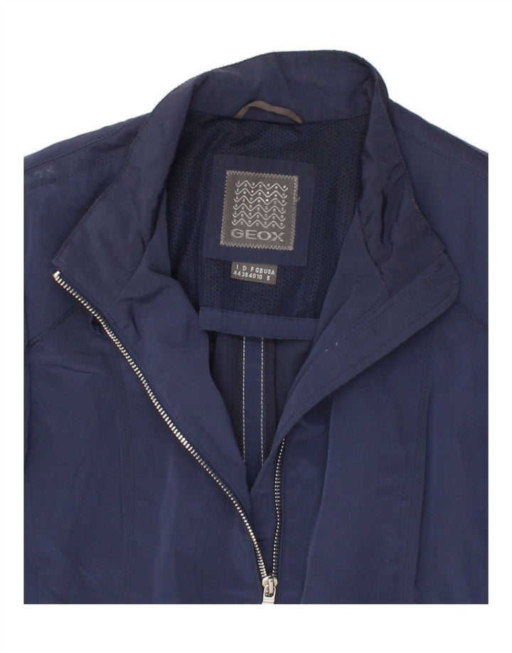 GEOX Womens Bomber Jacket UK 10 Small Navy Blue Polyamide Vintage Geox and Second-Hand Geox from Messina Hembry 