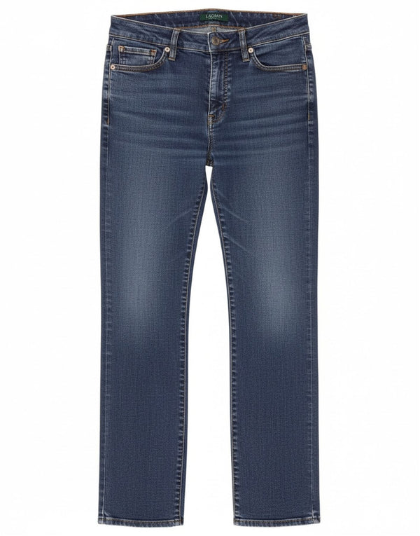 Ralph Lauren Womens Curvy Straight Jeans US 8 Medium W30 L29 Blue Cotton