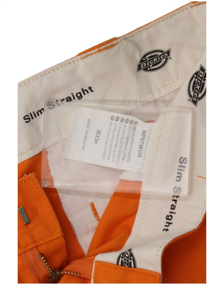 Dickies Herre Slim Straight Chino Bukser W36 L34 Orange Polyester
