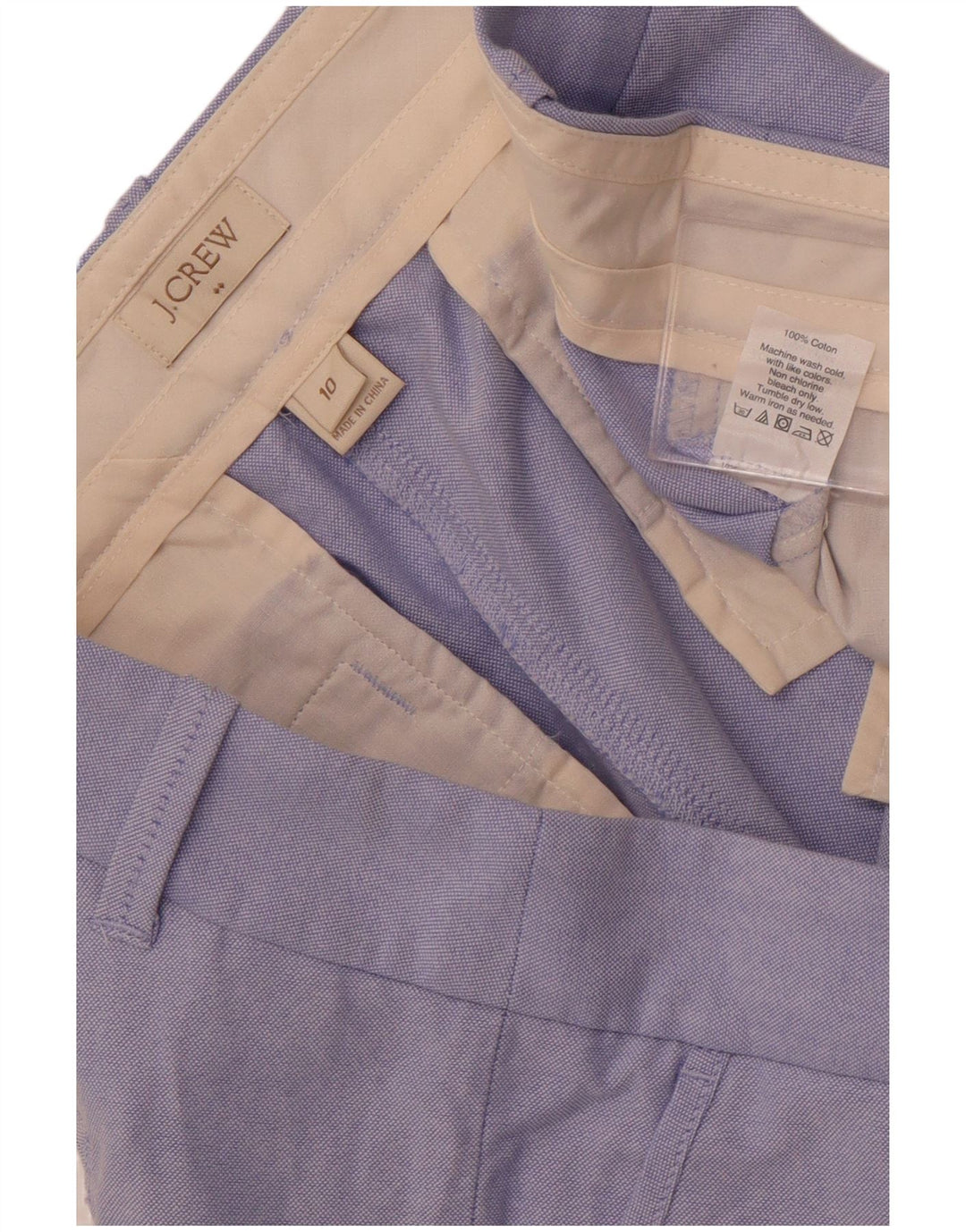 J. CREW Chino Shorts til kvinder US 10 Large W34 Blue Cotton