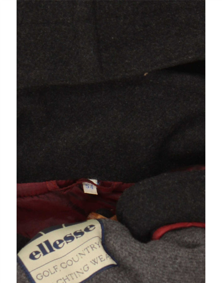 Ellesse Dame Hætte Oversized Duffel Coat IT 54 3XL Sort Uld