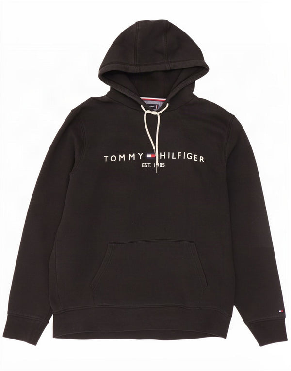 Tommy Hilfiger Herre grafisk hættetrøje XL Sort bomuld