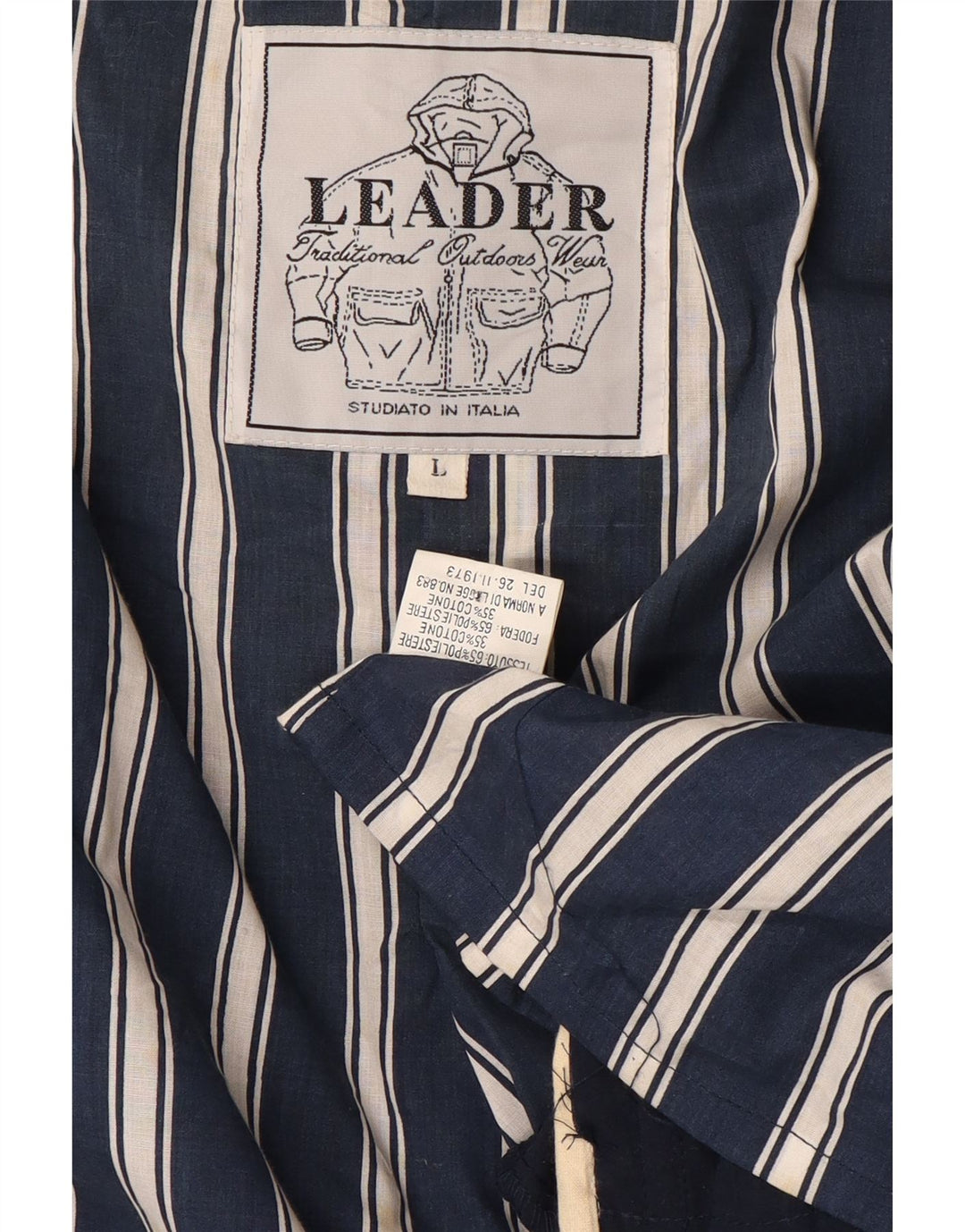 Leader Bomber Jacket UK 40 Large Navy Blue Polyester