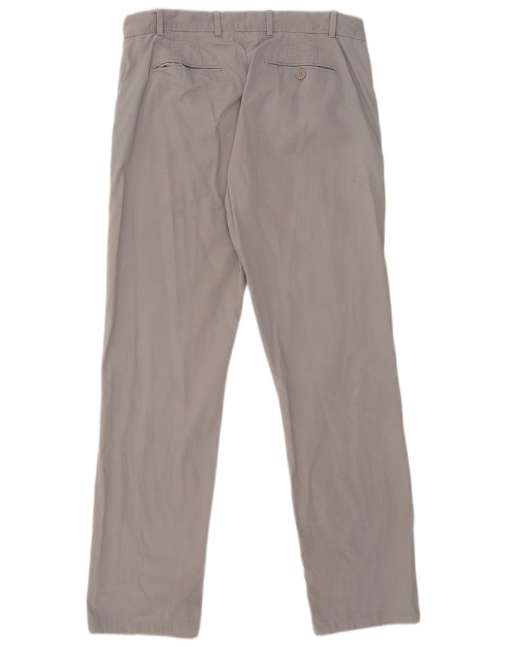 Ted Baker Straight Chino-bukser til mænd W36 L31 Grå bomuld