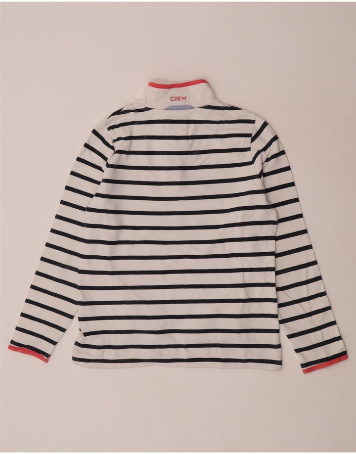 Besætningstøj Dame Sweatshirt Jumper UK 10 Lille hvid stribet