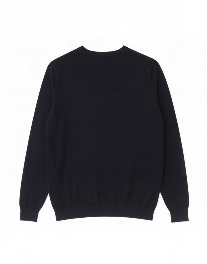 Zara Herre Boat Neck Jumper Sweater Medium Navy Blue