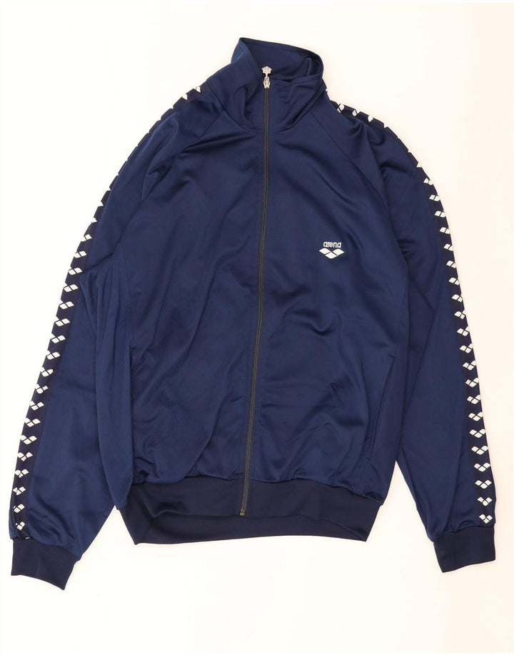 Arena Herre grafisk træningsdragt Topjakke XL Marineblå Colourblock Polyester