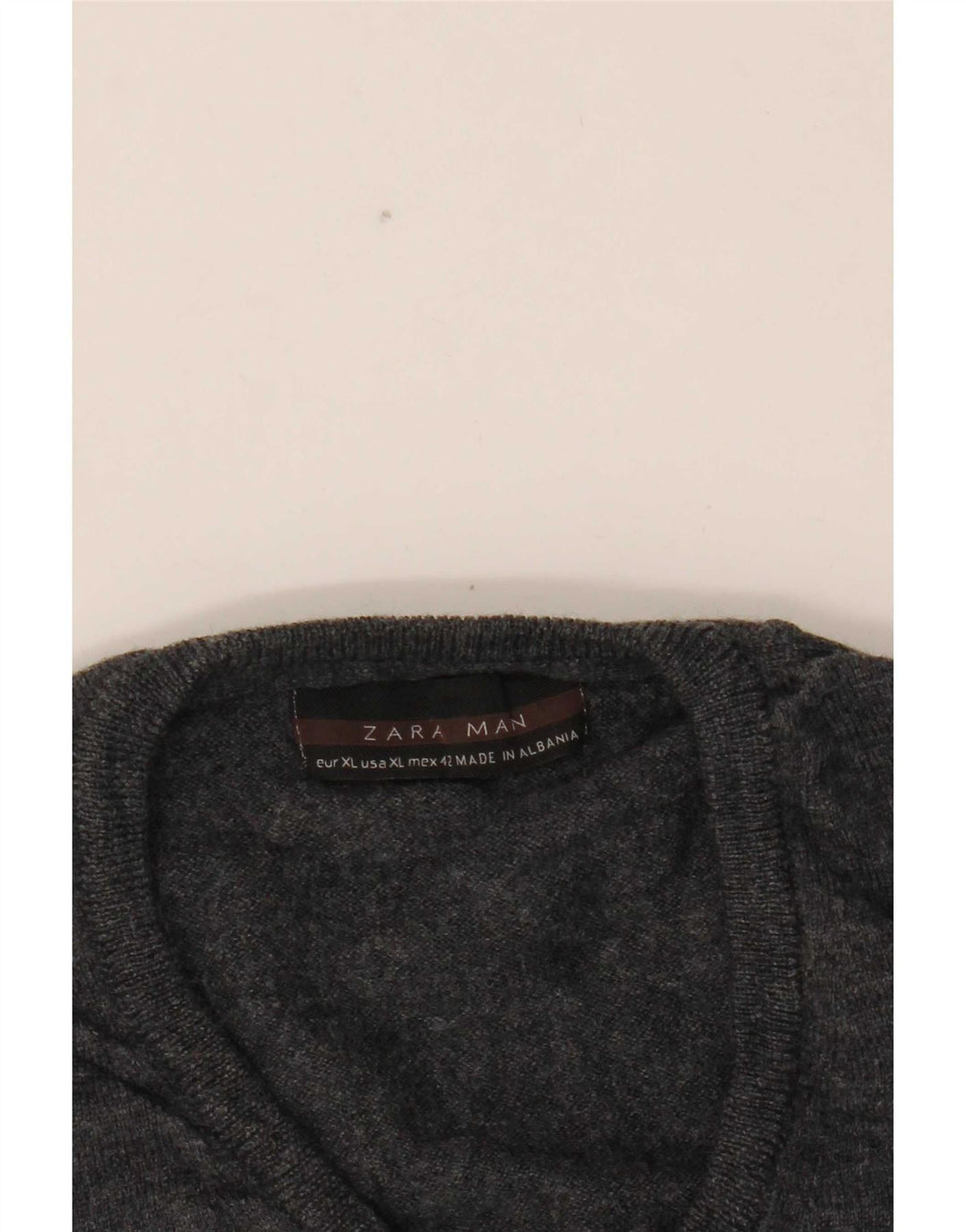 Zara Herre V-hals sweater XL Grå