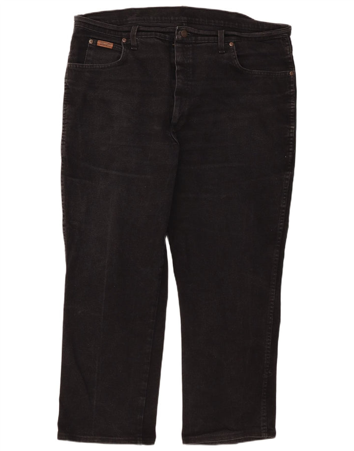 Wrangler Herre Texas Straight Jeans W42 L27 Sort Bomuld